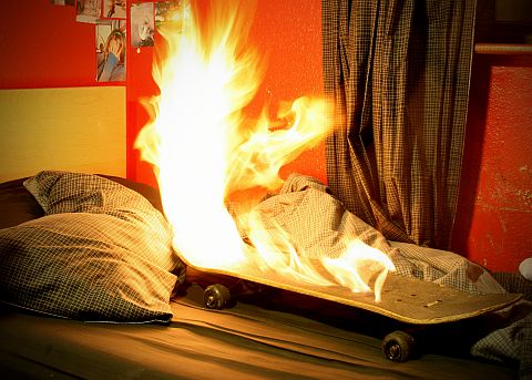 Skateboard Fire 1